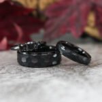 Hammered Wedding Bands, Hammered Rings, Hammered Wedding Rings, Black Tungsten Bands