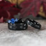 Hammered Wedding Bands, Hammered Rings, Hammered Wedding Rings, Black Tungsten Bands