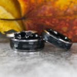Hammered Wedding Bands, Hammered Rings, Hammered Wedding Rings, Black Tungsten Bands