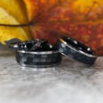 Hammered Wedding Bands, Hammered Rings, Hammered Wedding Rings, Black Tungsten Bands