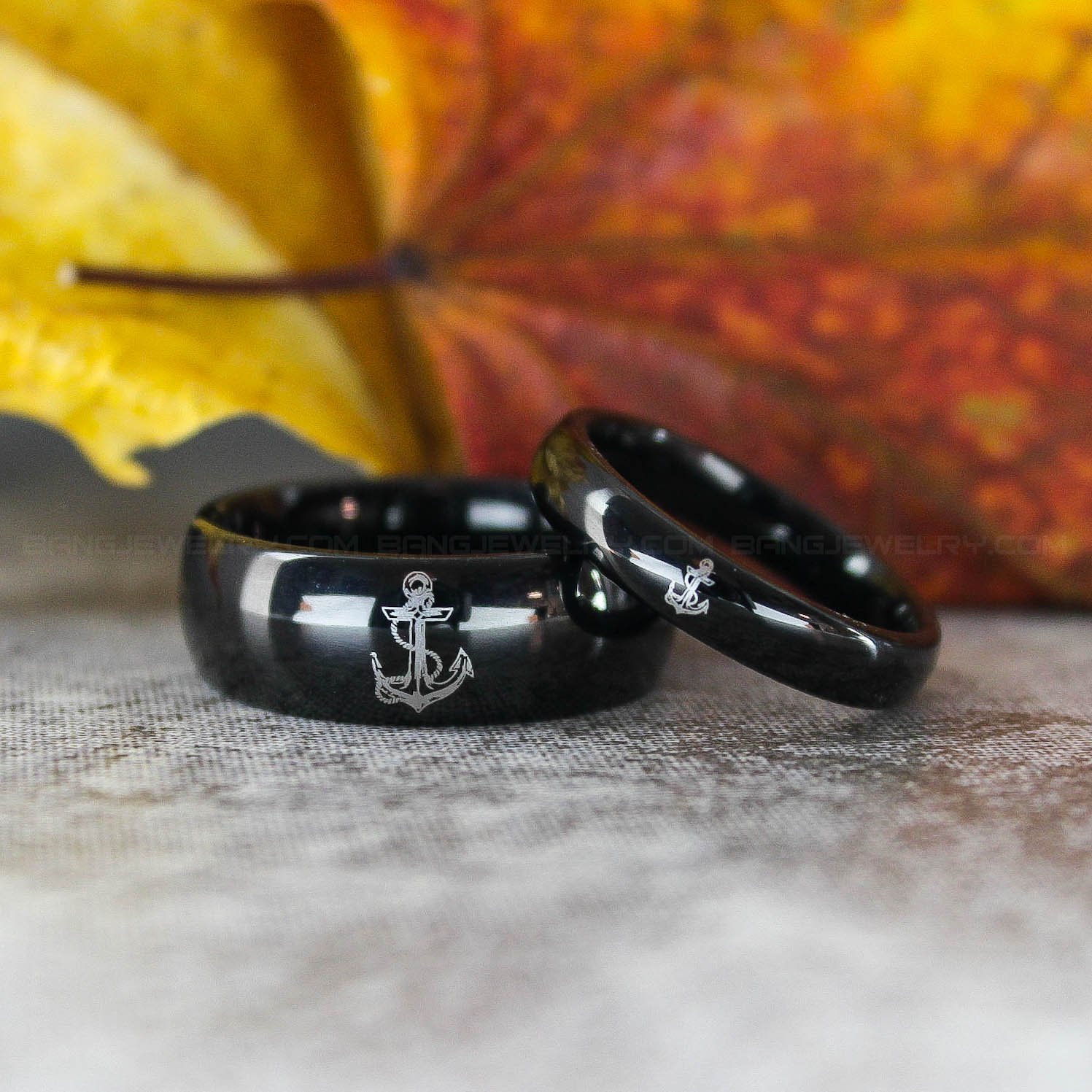 IMG_3271 Anchor Wedding Rings, Nautical Wedding Rings, Anchor Jewelry, Anchor Rings - Image 1