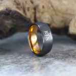 Nurse Ring, Registered Nurse Ring, Nurse Wedding Band, RN Registered Nurse Ring, First Responder Tungsten Wedding Ring