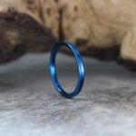 2mm Wedding Band, Blue Wedding Band, Blue Wedding Ring, 2mm Blue Wedding Ring