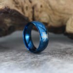 Nurse Ring, Registered Nurse Ring, 8mm Blue Tungsten Wedding Band, RN Registered Nurse Ring, 8mm Blue Tungsten Wedding Ring