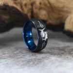 Catfish Ring, Catfish Wedding Band, Fishing Jewelry, Fish Hooks Ring, Fishing Wedding Band