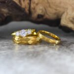 Hammered Wedding Bands, Hammered Rings, Hammered Wedding Rings, Yellow Gold Tungsten Bands