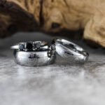 Personalized Banded Together Rings, Matching Couple Wedding Bands, Couple Wedding Rings