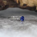 Blue Wedding Bands, Blue Wedding Rings, Blue Tungsten Rings, Blue Couple Rings - Image 6