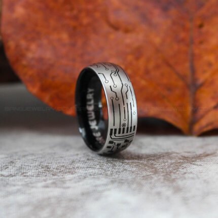 Circuit Board Ring, Gamer Ring, Circuit Board Wedding Band, PC Board Ring